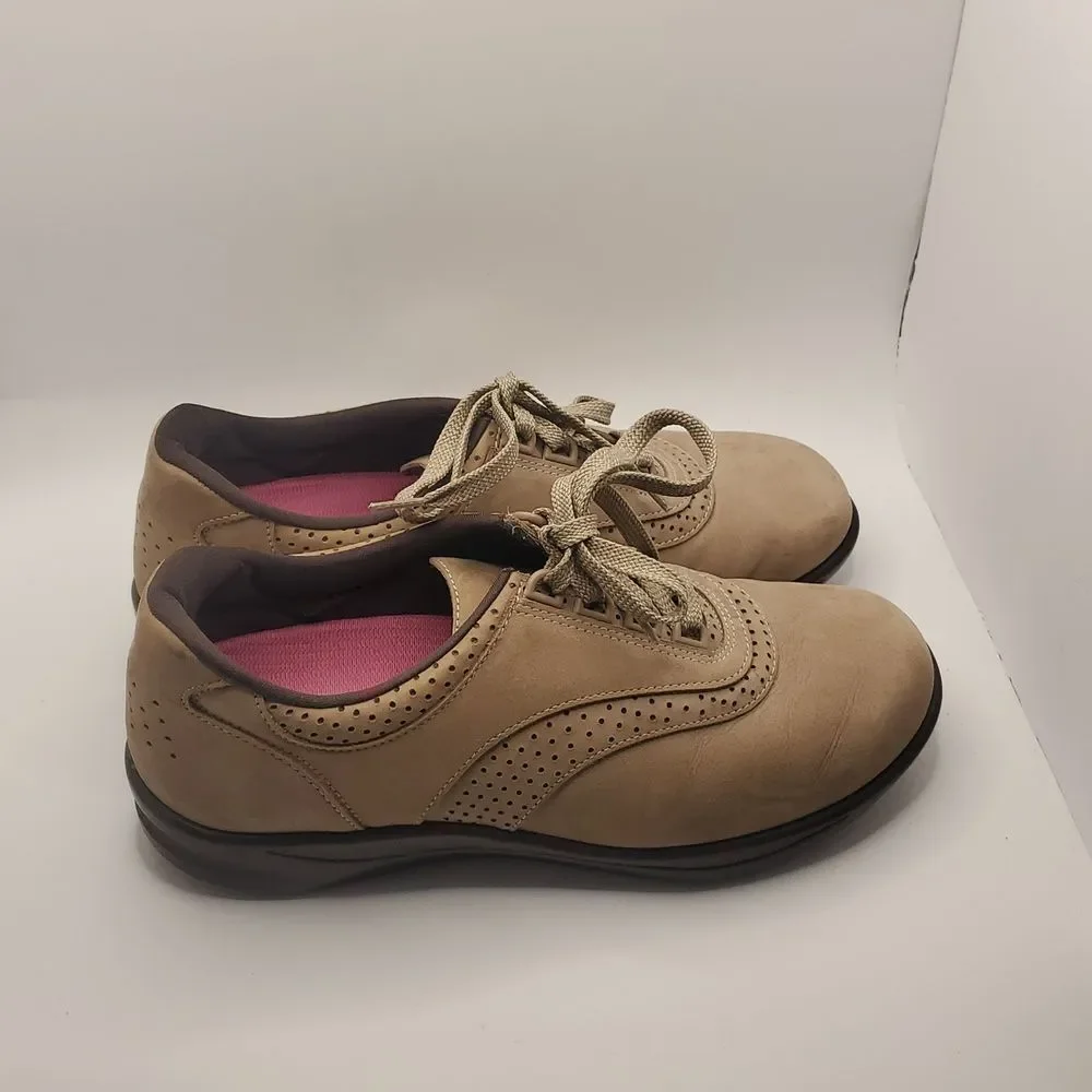 SAS Walk Easy Womens Walking Shoes, Sage Sz 9, Lace Up Support Comfort Walking